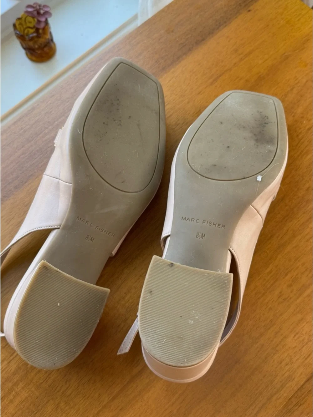 Slingback Pumps – Size 8.5 Marc Fisher Graci Chic Neutral with Gold Chain Detail - Picture 11 of 11